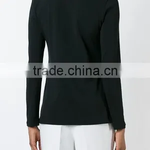 Custom Women Long Sleeve V Neck Plain T-Shirts,New T Shirts Design V Neck Black Blank Plain t Shirt for Women thumbnail-5