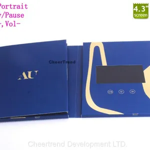 Customized Printing Video Book /video Brochure/video Greeting Card With 4.3 Inch LCD Display thumbnail-5