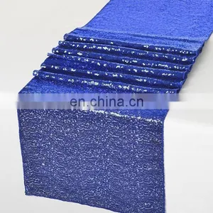 Attractiving Customized Color Sequin Table Runner Blue thumbnail-1