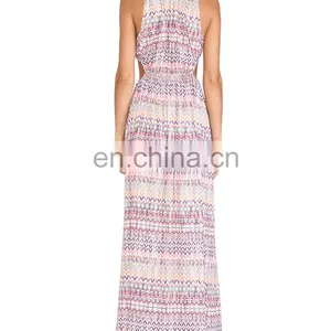 CHEFON Printed Ladies Monsoon Maxi Dresses thumbnail-3