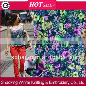 Shaoxing Winfar Digital Printing Knitting Spandex Rayon Fabric for Garment thumbnail-1