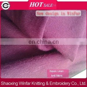 Shaoxing Winfar NEW Export Garment Knitting Fabric,linen Rayon Fabric,rayon/linen thumbnail-1