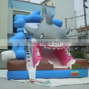 HI Commercial Shark Slide Inflatable Adults Custom Logo Slide thumbnail-1