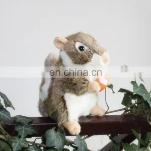 High Quality Realistic Squirrel Eating Hazel Plush Toy thumbnail-2