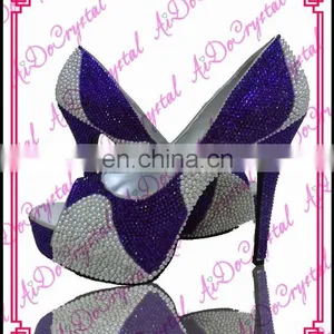 Aidocrystal 2015 Hot Sale White Pearl Women High Heels Shoes Fashion Ladies Sexy Pumps Shoes thumbnail-1