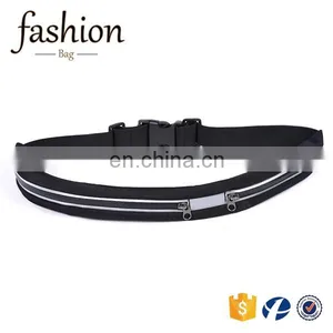 Price Cheap Black Neoprene Clear 2 Pocket Simple Tension-Grade Sturdy Buckle Fanny Pack Wholesale For Women thumbnail-1