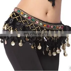 Egyptian Style Sequins Shiny Women Belly Dance Hip Scarf Belts Y-2041# thumbnail-5
