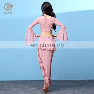 T-5199 Sexy Elegant Lady Performance Belly Dance Top and Belt Wear Set thumbnail-5