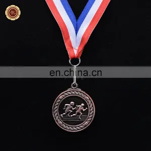 Wr Wholesale Bronze Running Medal Quality Metal Awards Medal Art Craft School Game thumbnail-2