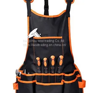 Adjustable Cross-back Straps Work Apron With 16 Pocekts thumbnail-1