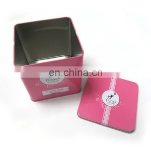 Lovely Square Tin Can for Gift Candy thumbnail-1