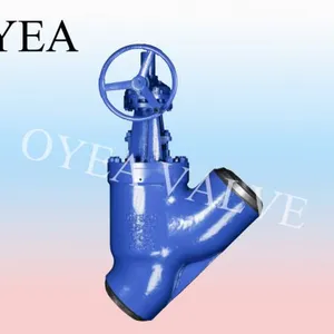 ANSI API A216 Wcb Cast Steel Forged Steel High Temperature High Pressure Flange Weld Angle Type Through Way Power Station Globe Valve thumbnail-1