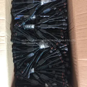 2pin 4pin Black Pigtail Plastics Waterproof IP65 IP67 IP68 LED Connector Male Female Plug With Screw And Nut thumbnail-4