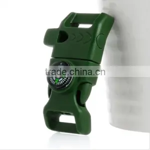1/10/20pc Buckle Whistle Compass Flint Fire Starter Scaper for Paracord Bracelet thumbnail-6