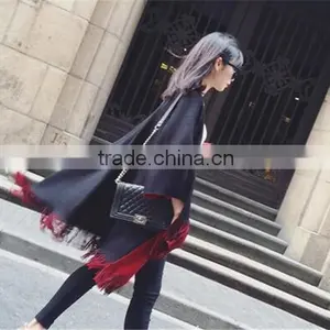 2016 Ladies Women Fashion Woven Poncho thumbnail-4