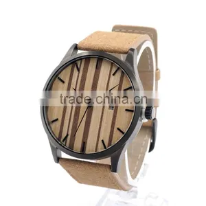 2016 New Style Leather Band Smart Watch&wooden Watch& Watches Men Japanese Quartz Movement Watches thumbnail-6