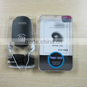 Portable Mp3 Music Player Power Bank 3000 Mah for Iphone/samsung thumbnail-1