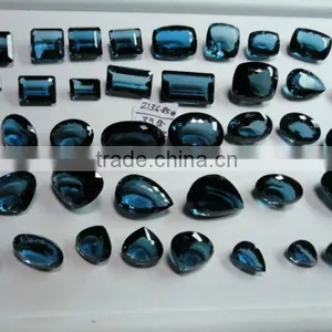 London Blue Topaz Cabochon Loose Calibrated Briolettes Faceted Cut thumbnail-2