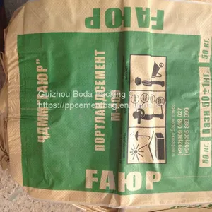 China Laminated BOPP Valve Spout Flexography Polypropylene Woven Bag for Building Materials thumbnail-3