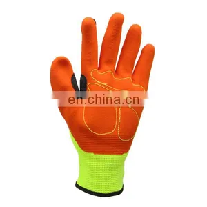 Sandy Nitrile Oilfield Mechanic Cut Resistant Anti Vibration TPR Anti Impact Protective Work Safety Gloves thumbnail-3