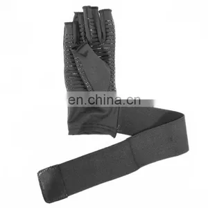 Wrist Strap Copper Infused Arthritis Gloves Fingerless Copper Compression Arthritis Gloves For Relieve Pain thumbnail-5