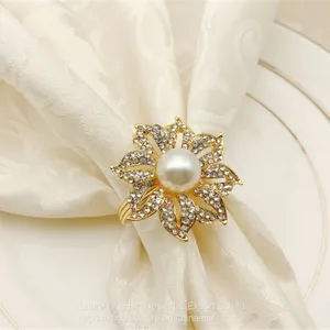 Wedding Napkin Rings Snowflake Metal Napkin Holder Silver Xmas Napkin Buckle for Holiday Party Dinner thumbnail-2