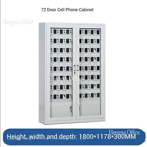 Phone Charging Locker With Acrylic Door and Base Cabinet | USB Phone Charging Cabinet | for Airport Use thumbnail-1