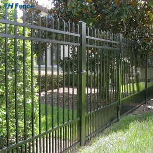 Wholesale Iron Fence Panels Factory Direct Hot Sale Decorative Metal Wrought Iron Fence Steel Fence thumbnail-1