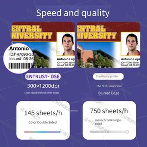 Entrust Dse id Card Printer - New Product Launch, Suitable for Social Security Cards, Health Cards, Access Control Cards, Employee Badge Cards, Bulk Printing thumbnail-3
