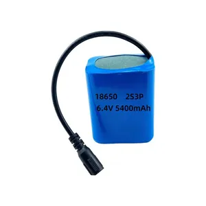 3.2V 18650 2000mAh Cylindrical Cell 2S3P 6.4V 6000mAh Lithium Iron Phosphate Batteries With Deep Cycle Life for Beauty Devices thumbnail-1