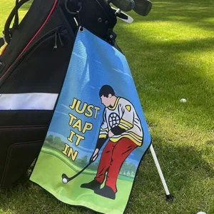 Custom Printed Microfiber Golf Towel With Carabiner Clip thumbnail-1
