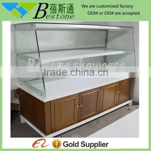 Custom Glass Bakery Display Shelves Showcase With Led Light thumbnail-1