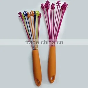 2015 Latest Design Silicone Coated Whisk Kitchen Tools Egg Beater Blender Milk Frother Whisk 12inch Logo Printed Available thumbnail-1