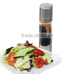 Salt & Pepper Grinder Set 2 in 1 Salt and Pepper Mill Set With Adjustable Ceramic Grinding Mechanism Quality Choice thumbnail-2