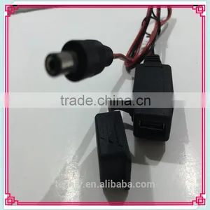New Red /Black Of Cable Male DC 5.5x2.1 To 2.0 Female USB Power Cable thumbnail-6