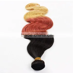 Brazilian Body Wave Cheap And Beauty Ombre Hair Extension Ombre Bundles 100% Remy Human Hair Extension 3 Tone Color Ombre Hair thumbnail-3