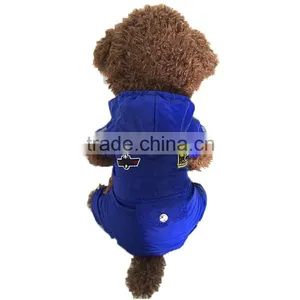 Wholesale Large Dog Spring Summer and Early Autumn Double Layer Waterproof Dog Air Force Raincoat Uniform thumbnail-1