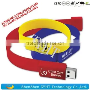 64MB~64GB Promotional Bracelet USB Flash Drive With Logo Print in PVC Directly From Shenzhen Factory thumbnail-4