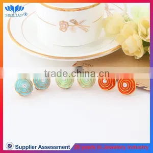 Fancy Design Colorful Flower Stud Earrings for Women Earring Stud thumbnail-4