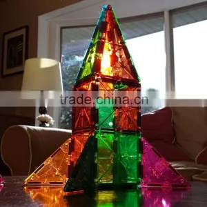 DIY Plastic Magnetic Building Magna Tiles / Magnetic Construction Toys For Children thumbnail-4
