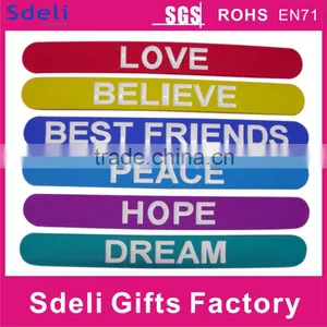 Custom Silicone Rubber Snap Wrist Band Slap Ruler for Schools Event thumbnail-1