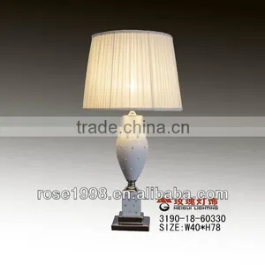 White Chinese Pottery Lamp thumbnail-1
