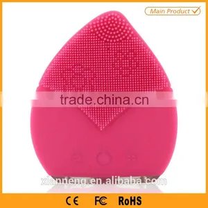 Electric Silicone Rechargeable Exfoliating Vibrating Facial Massager Facial Cleansing Brush thumbnail-1
