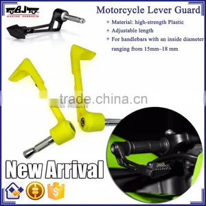 BJ-LG-004 Wholesale Motorbike Accessories Yellow Bent Style Plastic Adjustable Motorcycle Lever Guard thumbnail-1