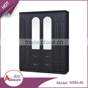 Foshan Modern Bedroom Almirah Wardrobe Cheap 4 Door Mdf Wood Almirah Designs in Bedroom thumbnail-6