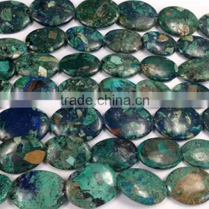 Bulk Wholesale Natural Chrysocolla Oval Cut Flat Gemstone thumbnail-3