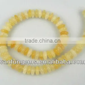 Gemstone Spring Yellow Jade Rondelle Beads for Jewelry thumbnail-1