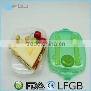 Custom Logo BPA Free Plastic Food Container 3 Compartment Microwave thumbnail-1