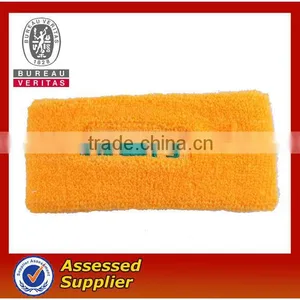 Sports Safety Cutton Terry Towel Sweatband Head Band With Logo thumbnail-1