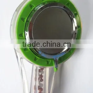 Multifunction Shower Transparent Spa Shower Head With Stone Green Hand Held Shower Eco Rain Spa Shower Head Water Saving Showers thumbnail-2